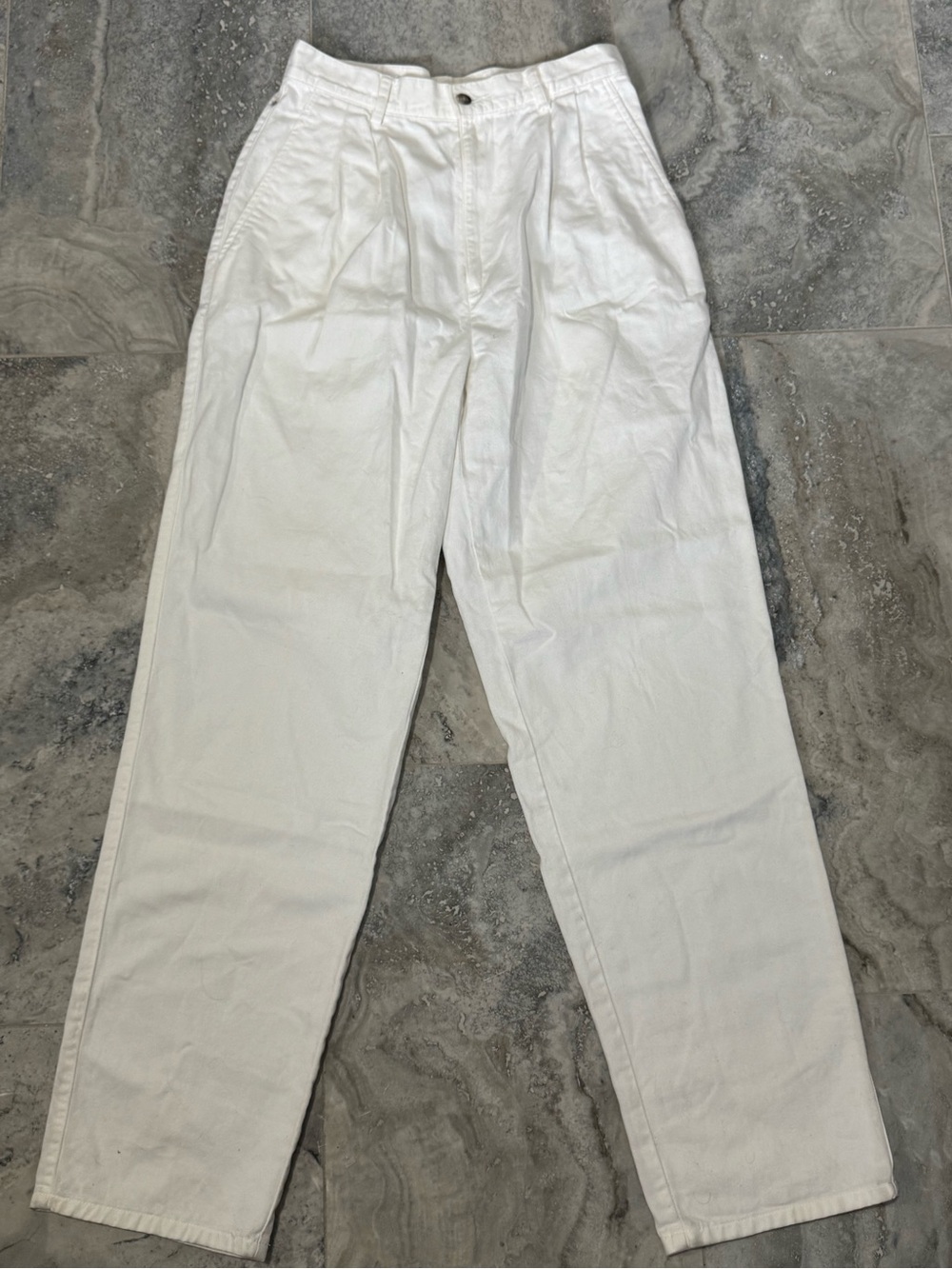 Vintage Brooks Brothers Women's White Straight Leg Pants
